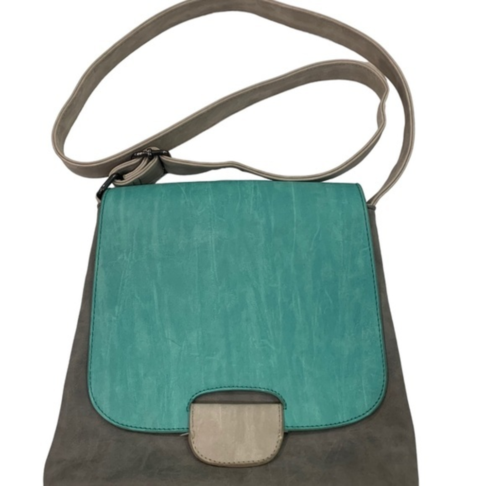 Liz Soto Amy Crossbody Bag Blue‎ Vegan Faux Leather